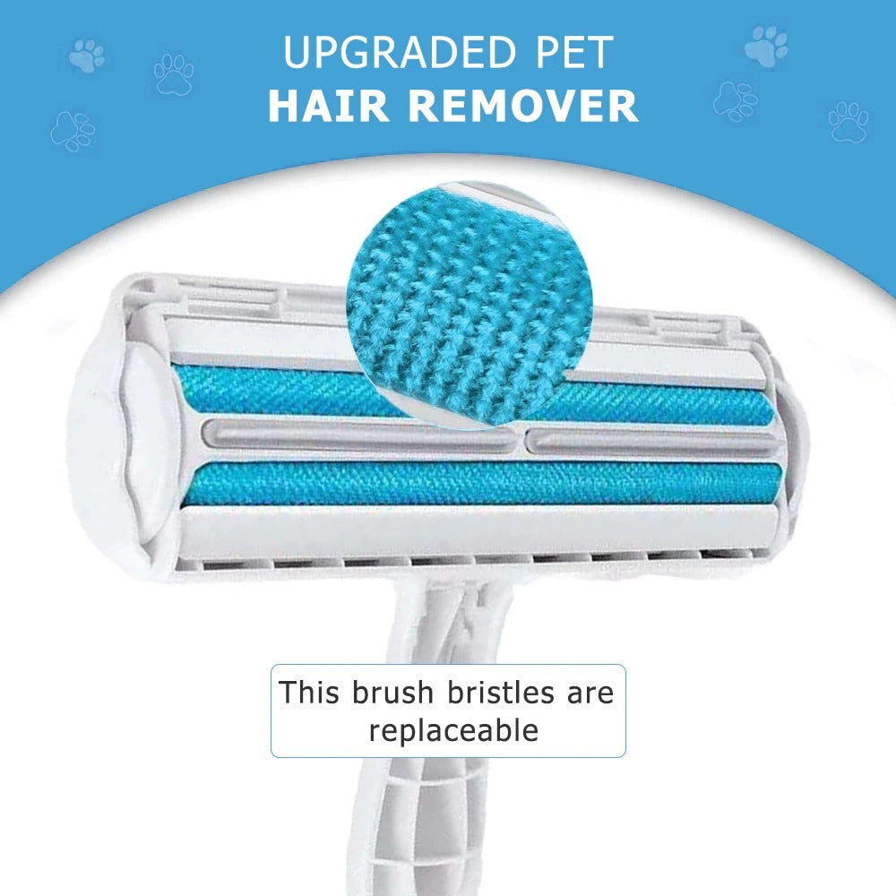 Pet Hair Rolling Lint Brush 2-Way Tool