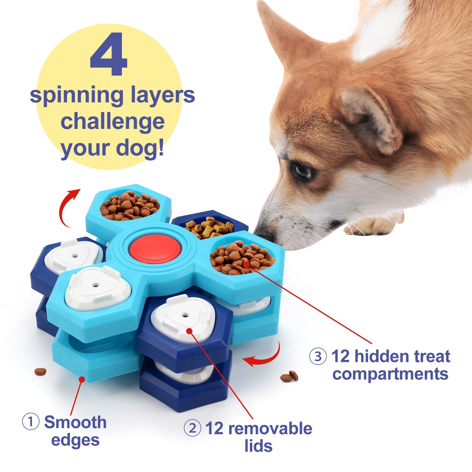 4 Layer Slow Feeder Dog Puzzle