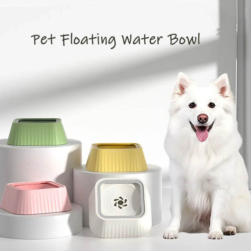 Pets Dog Cat Bowl Floating Bowl Water Drinker Not Wet Mouth Splash