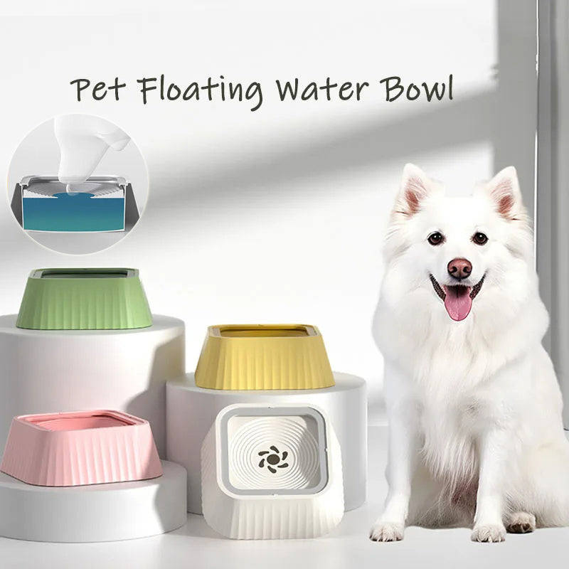 Pets Dog Cat Bowl Floating Bowl Water Drinker Not Wet Mouth Splash